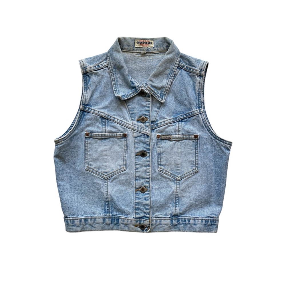 Vintage 90s Guess Denim Vest❓